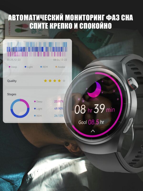 Анализ сна и фаз на умных часах pulsepro