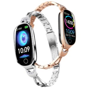 Женские смарт-часы WF81 с розовым металлическим ремешком